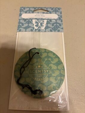 Scentsy Teal Green Branded  car Freshner. Arctic kiss